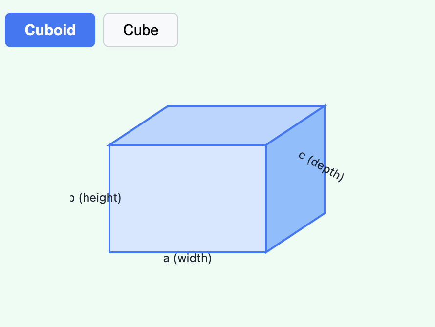 Cuboid & Cube Volume Calculator